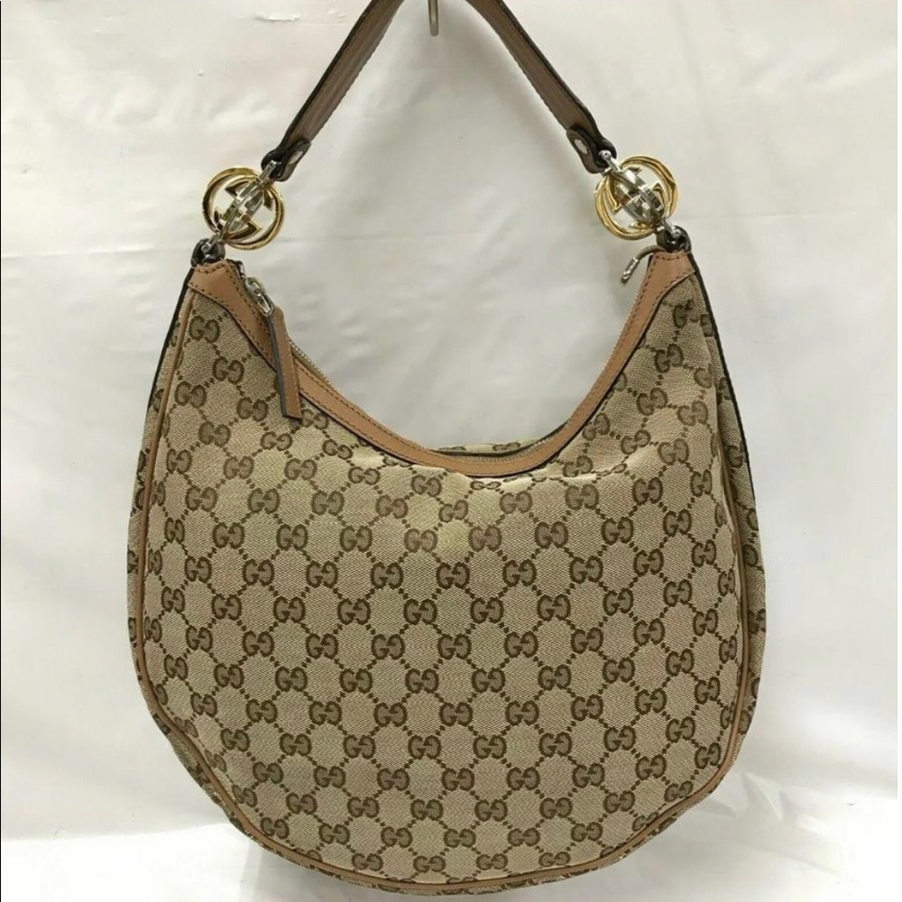 Gucci Canvas Twins Hobo Bag